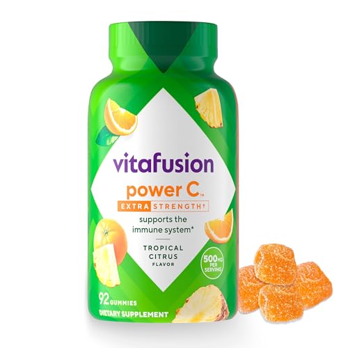 vitafusion Extra Strength Power C Gummy Vitamins Tropical Citrus Flavored Immune Support (1) Vitamins 92 Count