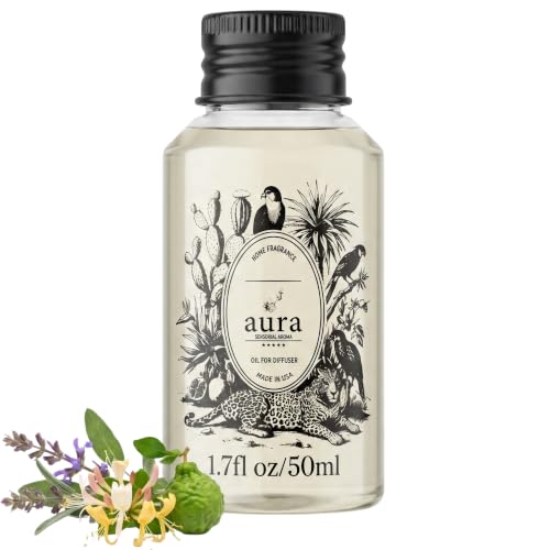 Aura Sardegna | Scent Diffuser Oil (1.7 fl oz, 50 ml) Pure Essential Oil Blends for Aromatherapy Diffuser & Hotel Collection Oil Diffuser