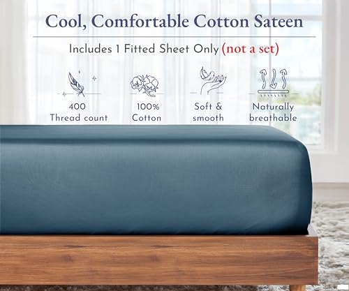 image for California Design Den Twin XL Fitted Bedsheet, Soft 400 Thread Count 1