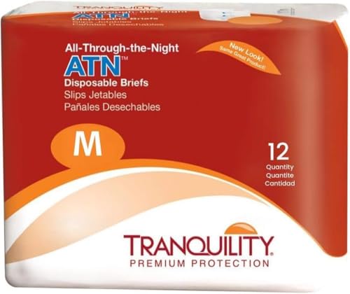 Tranquility Premium ATN Disposable Briefs with Tabs, Overnight Protection Superabsorbent