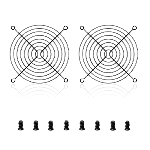 2 PCS 120mm Fan Grill pc 120mm Fan Bracket Grill (Black)