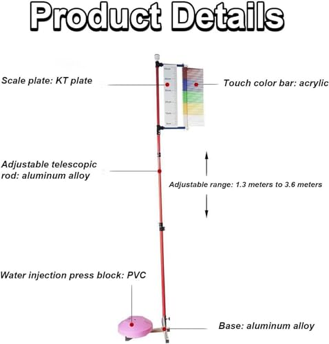 RENJJPBO Training Jump Power Meter Adjustable,4.3-11.8 Ft Vertical Jumping Trainer,Jump Training Equipment,Gym School Vertical Leap Measurer,for Basketball/Badminton
