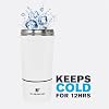 HYDRAFLOW Boost Insulated Protein Shaker Bottle, Superior Mixing Capabilities, 24-Ounce Powder Aqua