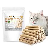 Runcaidamai Freeze Dried Chicken Flavor Cat Trests Natural Cat Dental Chew Sticks for Teeth Cleaning, High Protein Grain Free Cat Training Food Healthy Snacks for Kittens & Adult Cats