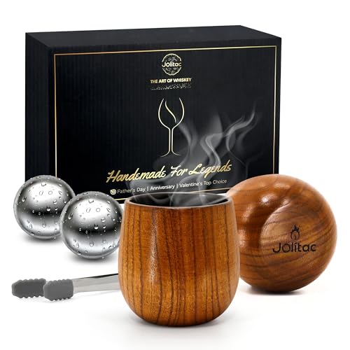 Charred Wooden Bourbon Drinking Glass - Unique Whiskey Gifts for