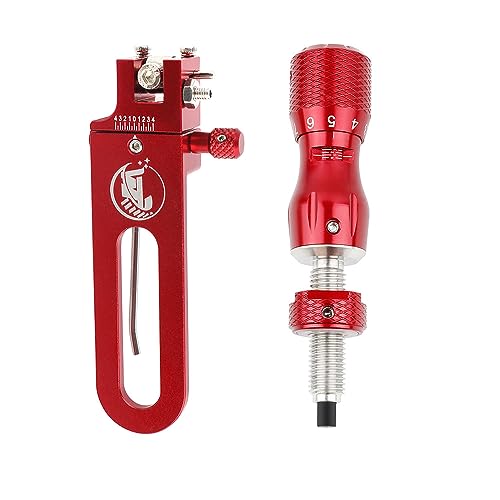SHARROW Archery Magnetic Arrow Rest and Archery Cushion Plunger Pressure Button Adjustable RH for Recurve Bow (Red)