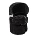 Produktbild Aidonger Damen Herren Unisex Pinguin Pelzimitat Fliegermütze Ohrenschützer verstellbar Mask, wasserdicht und windundurchlässig (Schwarz03)