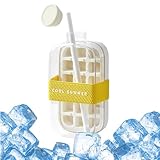 製氷トレイ,プレスアイストレイ型 - くっつかない省スペースポータブル型 カクテル作りホームバーディンキングウイスキーテイスト用冷蔵庫収納 | パーティー・ホームバー・キャンプ・ジム対応