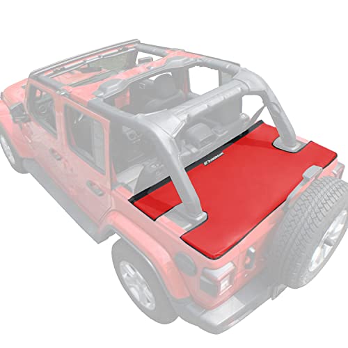 Image of Tonneau Cover for Jeep Wrangler Back Trunk Cargo Cover JL 4-Door, Red