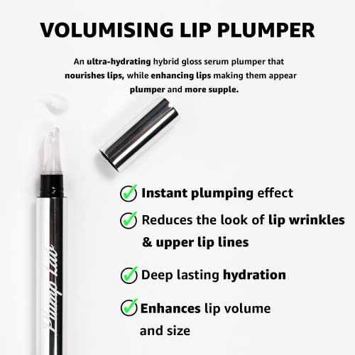 Plump Lab Volumising Lip Plumper Gloss And Lip Care Plumping Lip Gloss - Hydrate & Volumize Hyaluronic Acid For Fuller Lips Clear #TOP1