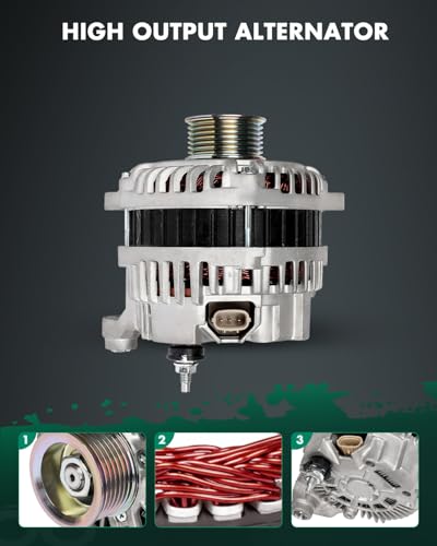 Image of SCITOO Alternator Fits for Nissan 350Z 07-09, 370Z 09-16, for Infiniti M35 09-10,for Q50 Q60 14-15,for Q70 QX50 QX70 14-16,for G37 08-13, V6 3.5L 3.7L, 150A High-output CW 7-Groove 11340 A003TJ1991
