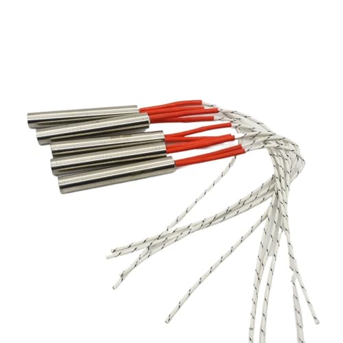 DONGGUA 5pcs Stainless Steel 220V 6mm Tube Diameter Mold Cartridge Heater 40-200mm Tube Length 80-300W Heating Element(6x50mm 220V 100W)