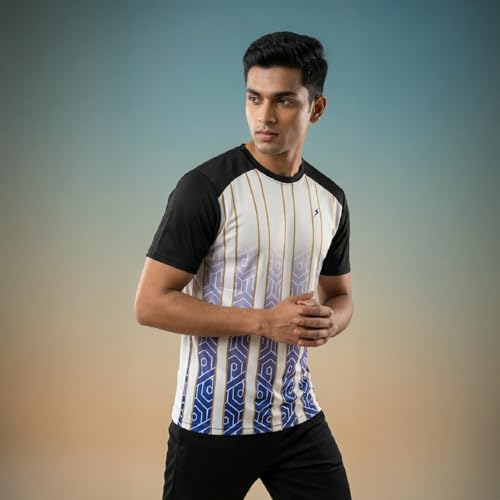 Image of YOURJERSEY Custom Sports Jersey for Men Personalised Cricket /Football /Badminton T-Shirt Customise Name, Dry-Fit Fabric Sizes 2Y-4XL Custom T-Shirt