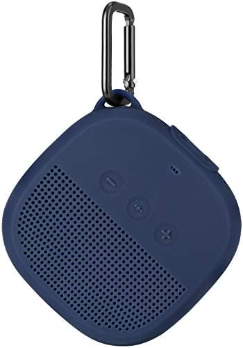 Aotnex Silicone Case for Bose SoundLink Micro Bluetooth Speaker, Super Soft Waterproof Shockproof Cover with Portable Metal Hook Fits Bose Micro Speaker for Secure Outdoor Protection(1 Pack) (Blue)