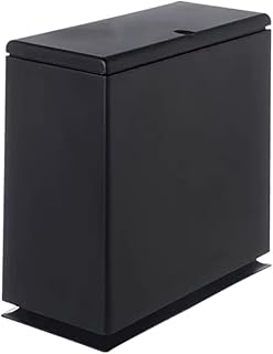 Rubbish Bin, Simple Trash Bin, Living Room, Kitchen, Bathroom, Rectangular, Double, Large Trash Bin, Office, Large Waste Paper Bin (Black)