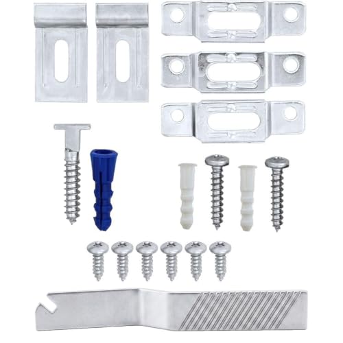 Image of Framer Supply T-Lock Security Picture Hangers, Heavy Duty Hardware, Set with 1 Wrench | Anti Theft Frame Lock Hanging Kit for Wood & Metal Frames, Museums, Galleries, Hotels, Silver (100 Pack)