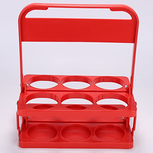 Foldable Cup Holder with Handle, Plastic Drink Delivery Carrier