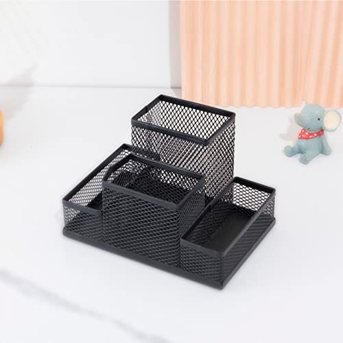 Koofull Desk Organizer Desktop Mesh Pen Pencil Holder Caddy With 4 Compartments, Office Home School Classroom Accessories Cool Supplies #TOP4