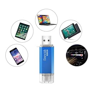 Tipo C Memoria USB 128gb, Pen Drive USB C 128 GB 2 en 1 Tipo C Y USB 2.0 Memoria Flash 128gb para Smartphones Android, Windows, Android, Pc, Tabletas, Almacenamiento DE Datos Externo Etc (Azul)