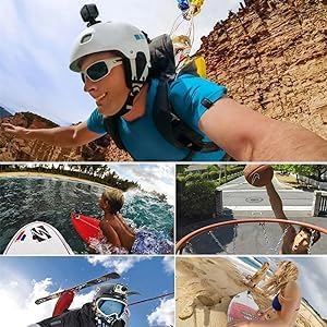 Miniatura 4 de aketek 4pcs curvado + 4pcs Piso calcomanía Mounts Sticky para GoPro Hero Cámaras