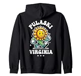 Pulaski Virginia Divertido Girasol Dibujos Animados Diseño Sudadera con Capucha