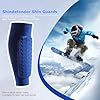 Protection Tibia Ski, Protege Tibia Ski, Chaussette Protege Tibias, Protecteurs de Tibias Élastiques Anti-Collision Longs, Structure en Nid d'abeille, pour Le Skier/Football (Noir, L)