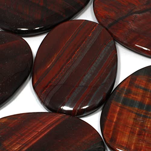 CrystalAge Red Tiger Eye Palm Stone ~70x50mm