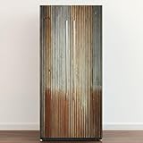 Self Adhesive Vinyl Refrigerator Wrap Old zinc texture rusty galvanized metal surface Door Mural Sticker Peel and Stick Removable Door Cover Fridge Wrap Decal for Kitchen Decor