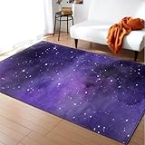 Xisnuient Alfombra Estilo Galaxia, Antideslizante, Fácil De Limpiar, Alfombra Decorativa Moderna para Salas De Estar, Dormitorios Y Salas De Juegos De Jóvenes (Color-2,80x160 cm)