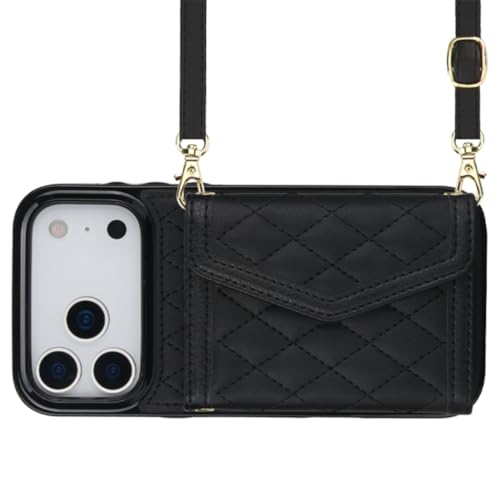 RNOZX For iPhone17 Pro Max�p ���O�W���A���[ �X�v���C�X �N���X�{�f�B �J�[�h �\���g �E�H���b�g �t���b�v ���U�[ �t�H���P�[�X �����O �������[�h �J�o�[ (For iPhone17 Pro Max