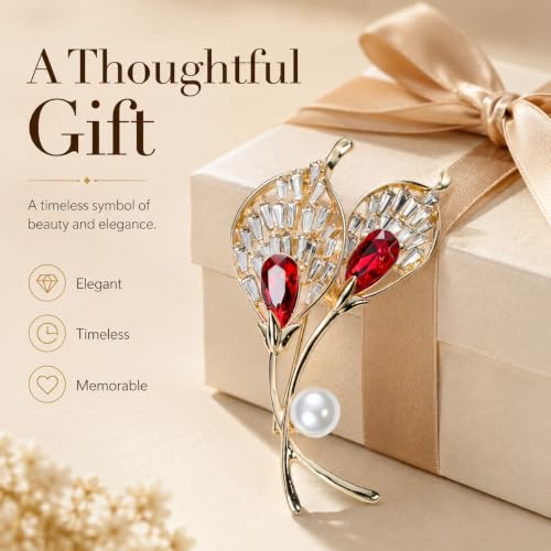 Image of 14K Gold-Plated Flower Brooch Pins