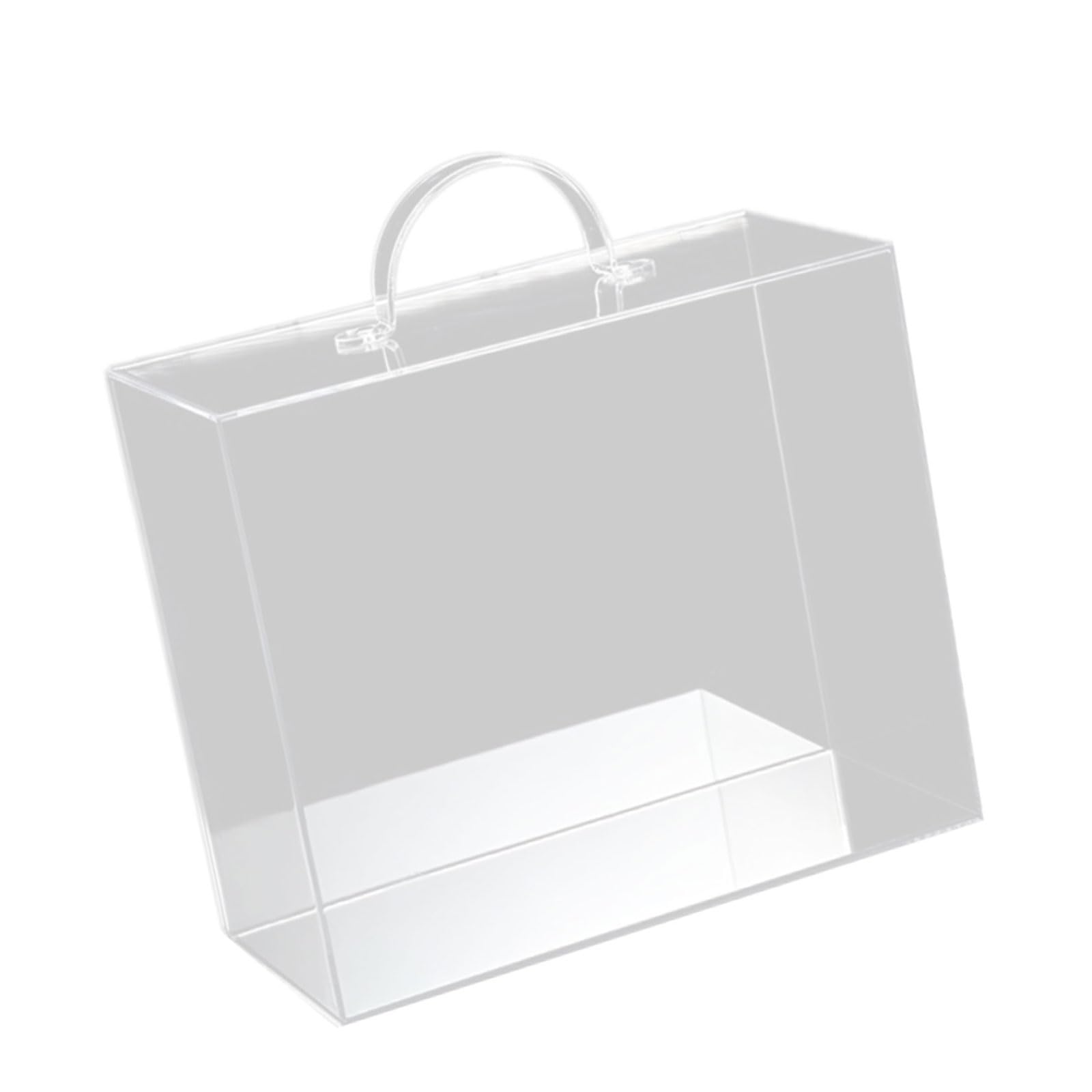 carotoe Unique Clear Handheld Box Square Flower Holder Suitable for Floral Arrangements and Festival Presentations Elegant Gift Box