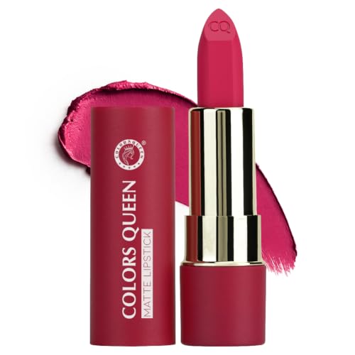Image of Colors Queen Lippie Creamy Matte Lipstick | Single Swipe Application, Long Lasting & Highly Pigmented | Lightweight Lipstick for Women Infused with Jojoba Oil and Vitamin E (09 - Rose Blush, 5g)