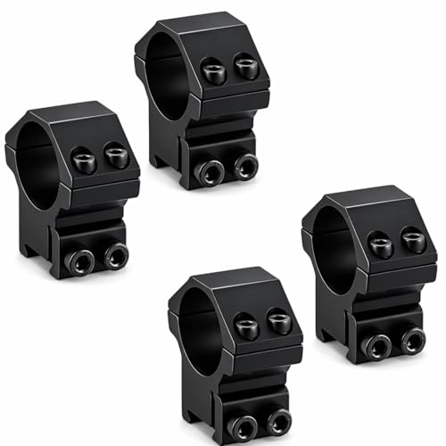 360 Tactical- Pack of Two Scope Rings for 22 Cal/Air Rifle Medium Profile 3/8 Dovetail Mount 1