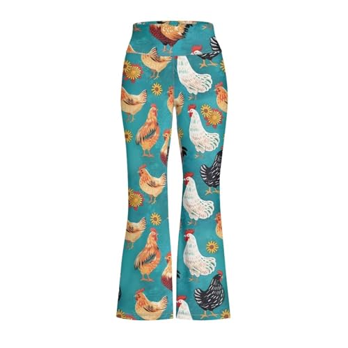 POLERO Floral Flared Pants Leggings High Waisted Yoga Pants Kids Bell Breathable Bottoms for Girls4