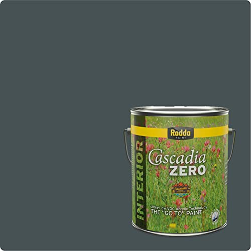 Rodda Paint CASCADIA ZERO Interior Satin Low VOC Paint & Primer in One, 1-Gallon, Blue Depths