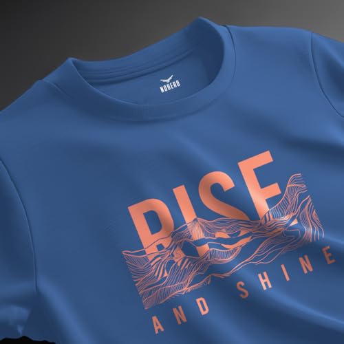 Image of Nobero 100% Cotton T Shirts for Men Stylish | Regular Fit | Graphic Printed T Shirts for Men 180 GSM Combed Cotton | Round Neck Half Sleeve