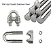 Luckkyme 20Pcs M2 Wire Rope Clamp 304 Stainless Steel 1/16 inch Wire Rope Cable Clip Clamp