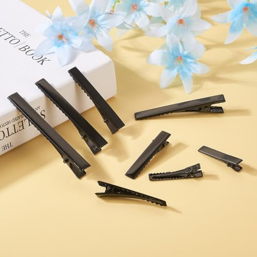 Image of NEOBABY Plain Alligator Metal Hair Clips | Crocodile Clips Styling Sectioning Hair Duck Teeth Hair pins | Curl Clips Barrettes | Craft DIY Accessories for Girls and Women's