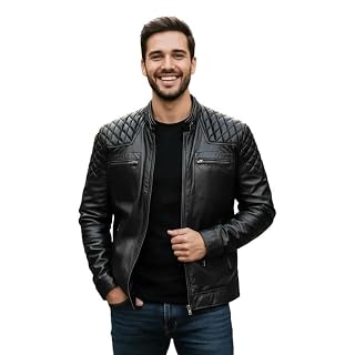 Jaqueta Masculina Esportiva em Couro Legítimo