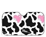 Parasol Coche Parasol Rosa para Parabrisas Coche Bonito Mujer Protector Solar Decoración Rosa Coche Accesorios Rosas Regalo(4-S 51.2inX27.5in)