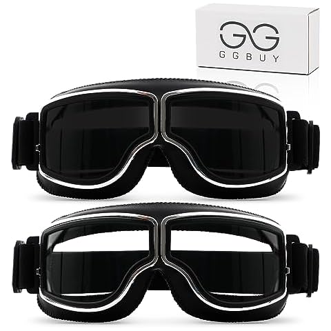 GGBuy Vintage Pilot Motorcycle Goggles Cover