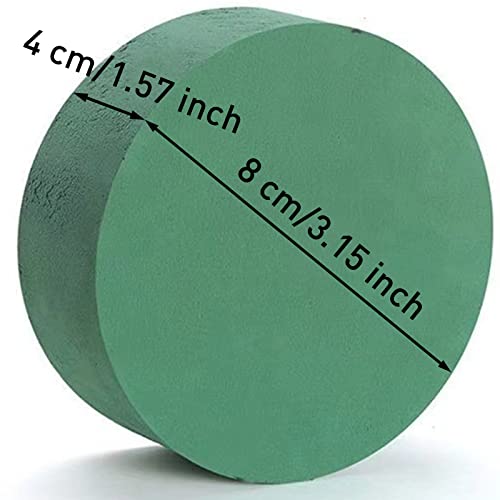 24 Pcs Round Floral Foam Blocks,Green Wet Foam Block,Dry Floral Foam,Wet Florist Block Flower Arrangement Supplies For Wedding Aisle Flowers,Arty Decoration,Party #TOP1