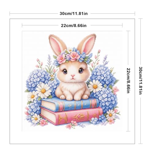 Kit de punto de cruz 14 ct con patrones de flores y bordado para principiantes de arte 5