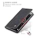 Cracedily for Huawei P20 Pro Case, Flip Wallet Leather Case with Card Holder Magnetic Closure Shockproof Kickstand Protective Phone Cases Cover for Huawei P20 Pro,Black