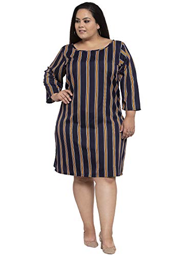 Image of Flambeur Women's Crepe A-Line Knee-Length Dress