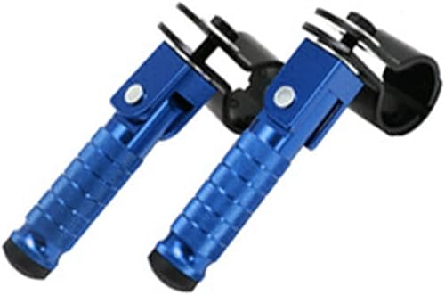 Miniatura 6 de FSFY - Reposapiés plegables para motocicleta, pedal izquierdo y derecho universal para motocicleta con núcleo de tubo de 1.181 in-1.260 in, azul