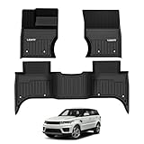 LASFIT Floor Mats Fit for Land Rover Range Rover Sport 2014-2022, Custom Fit TPE All Weather Waterproof Floor Liners 1st & 2nd Row Car Mats, Black, Easy to Clean