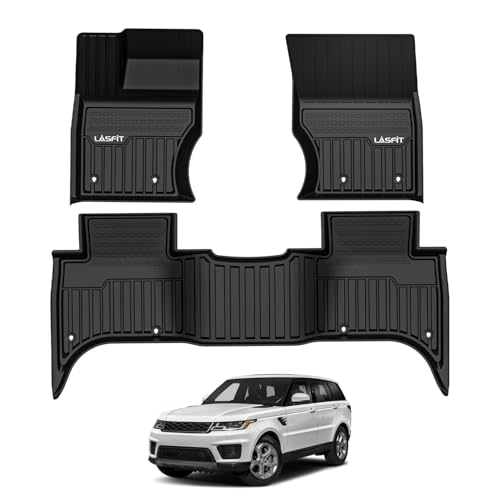 Image of LASFIT Floor Mats for Land Rover Range Rover Sport 2014-2022 | Fit 5-Seats, No 7 Seats, for 2020 Range Rover PHEV Front&Rear Car Mat, Premium TPE Liners, Custom Laser Fit, Easy to Wash