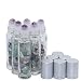 Fluorite Gemstone Roller Bottle,6 Pack 10ml Thick Clear Glass Roll-On Bottles,Refillable Roller Bottles For Essential Oils Natural Crystal Stones Roller Balls With Lids-Healing Crystal Chips Inside
